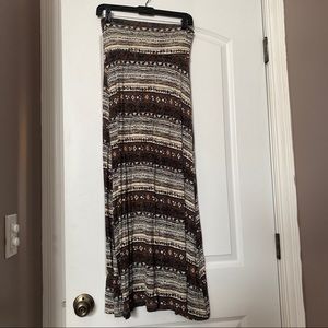 Maxi skirt multicolor abstract size small women’s